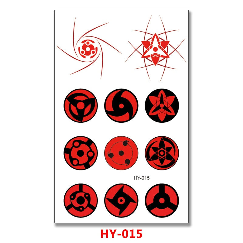 Naruto Sharingan Tattoo Stickers