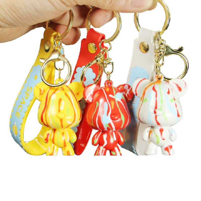 Cute Cartoon Fashion Bear Charms Anime Pendant Keyholder