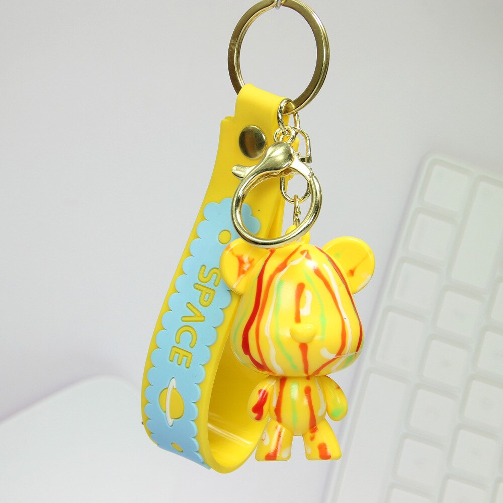 Cute Cartoon Fashion Bear Charms Anime Pendant Keyholder