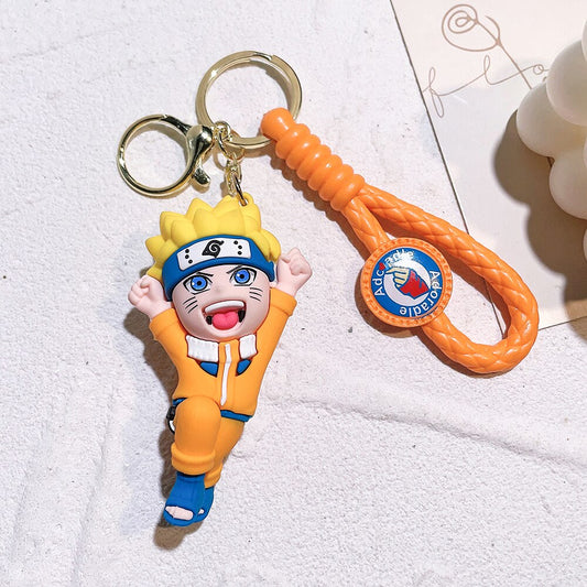Anime Naruto  Action Figure 3D Silicone Keychain