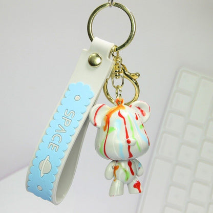 Cute Cartoon Fashion Bear Charms Anime Pendant Keyholder